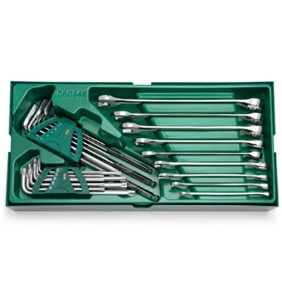 Image of SATA 27 Pc. Combination Wrench Tray Set, SAE ST08034E