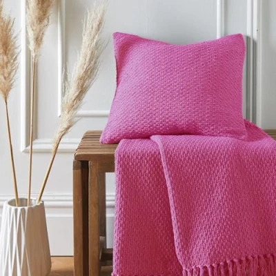 Image of Drift Home Hayden Eco Friendly Cushion Cover 43 x 43cm in Pink