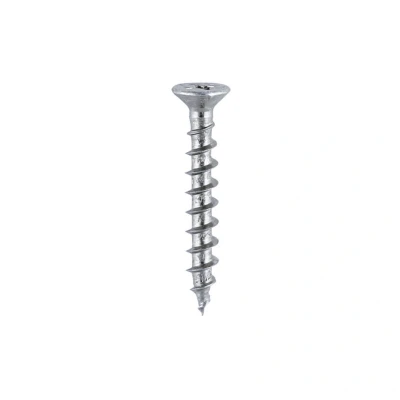 Image of TIMco 206Z BZP PVC Countersunk Ribbed Window Screw 4.3 x 40 Zinc (Box of 1000)