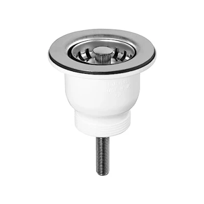 Image of Mcalpine 85mm Chrome Belfast Sink Basket Strainer Waste Kit MBSWSS85 90