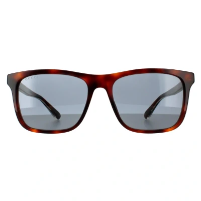 Image of Gucci Man GG0381SN 009 Sunglasses Acetate Havana Blue Squared Normal