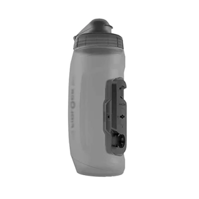 Image of Fidlock Bottle 590 with Connector Twist Transparent Black Magnetic Bicycle Holder Water Drink Bicycle, Smoke