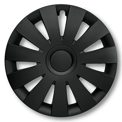 Image of Albrecht Auto Zubehör 09095 Steel Wheel Trims 15&quot; Black Set of 4