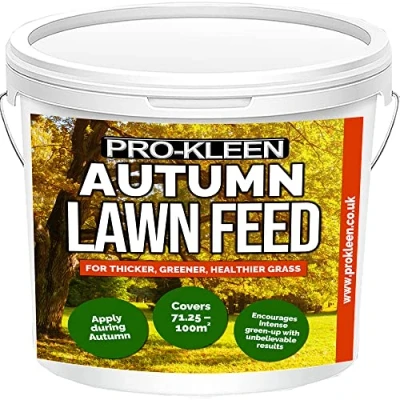 Image of Pro Kleen Autumn Lawn Feed Fertiliser Encourages Grass Green up &amp; Prevents Disease Covers to 100m2 Lasts 6 Weeks 2.5kg