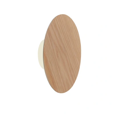 Image of Paul Neuhaus LED wall light battery Puntua Ø 25 cm wood look