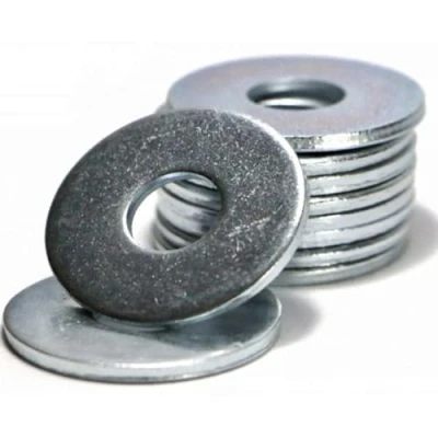Image of Large Flat Washer M10 10mm (Pack of: 2) Form G Zinc Galvanised Steel Penny Washers DIN 9021