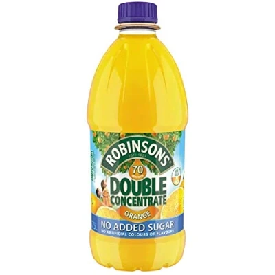 Image of Double Concentrate Orange Squash No Added Sugar 1.75 Litre (Pack of 2) 402046 + Free FINCHLEY Pen