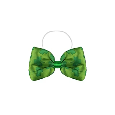 Image of HENBRANDT St Patrick&#039;s Day Fancy Dress Lucky Irish Bow Tie Green Shamrock Design Accessory