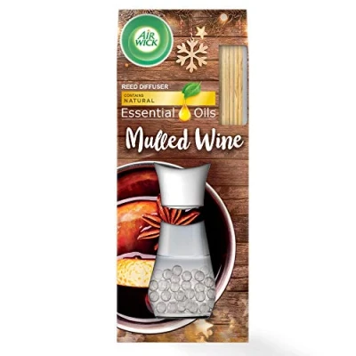Image of Air Wick Reed Diffuser Freshener with Essential Oils, Mulled Wine Scent, 30ml