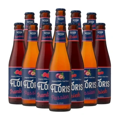 Image of Floris Belgian Fruit Beer Mixed Case (12 Pack) Gifts for Men, Birthday Men and Women, Beers Lagers Offers Gift Pack Alcohol Set