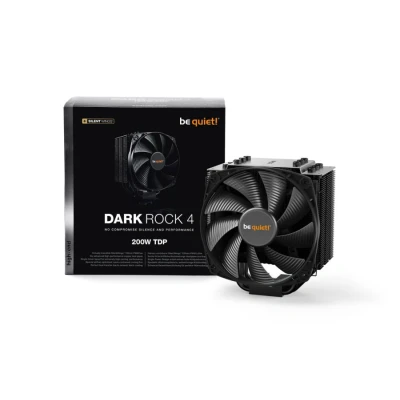 Image of be quiet! Dark Rock 4, CPU cooler, 200W TDP, Silent Wings 135mm PWM fan, 6x 6mm heatpipes, single tower design, BK021