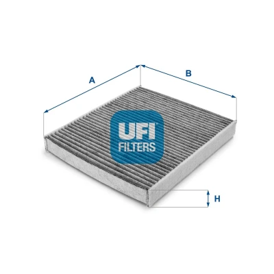 Image of 6R0819653 Pollen Filter UFI 54.199.00 Activated Carbon 258mm 224mm 35mm SKODA: Fabia 2, III Hatchback, 2