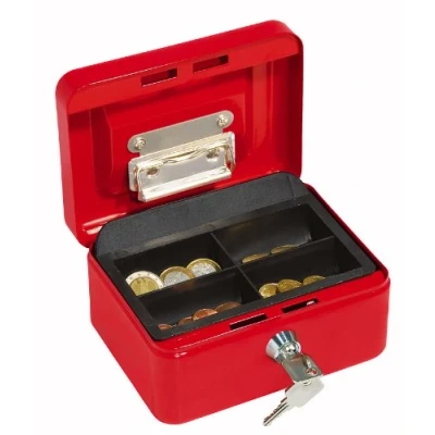 Image of Wedo 145 102H Cash Box in Red Size 1 15.2 x 11.5 8.0 cms.
