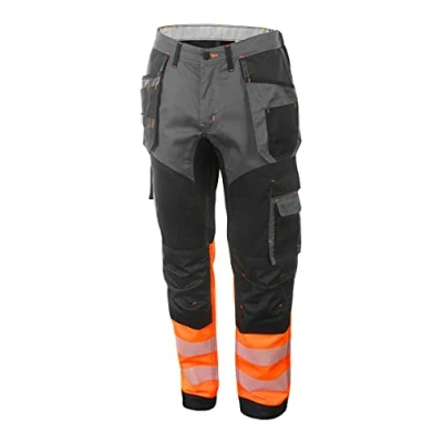 Image of Hivis Two Tone Trousers Orange/Black 28 Regular