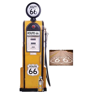 Image of BundleZ 4 FanZ Route 66 Retro Gas Pump Cardboard Cutout Fan Pack, 194cm x 67cm Includes Mini and 8x10 Photo