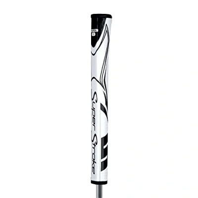 Image of SuperStroke Zenergy Pistol GT Tour Putter Grip Traditional Feel with Enhanced Spyne Technology and No Taper Design for Improved Stability White / Black