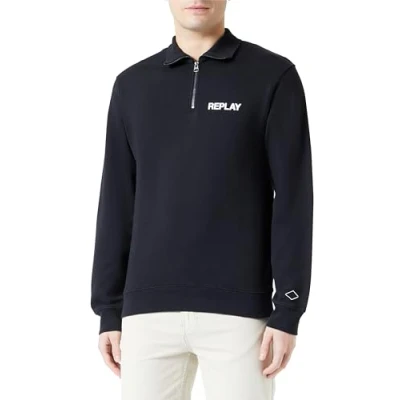Image of REPLAY Adult M6847B.000.23650P Sweatshirt, Black 098, S