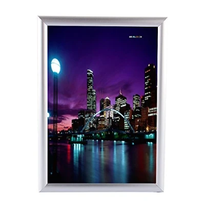 Image of A3 Snap Frame Silver Poster Picture Holder Display Retail Wall Notice Board with 25mm Anodised (A3, Pack of 1)