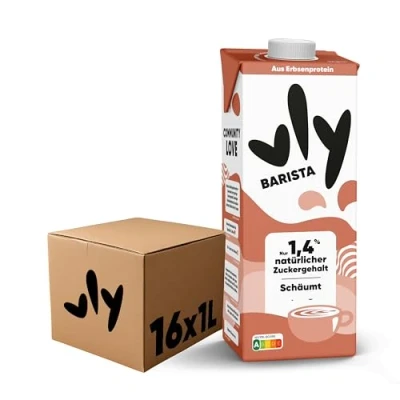 Image of vly The delicious creamy Milk substitute made of Pea Protein + Calcium Vegan Alternative BARISTA to foam for Coffee &amp; Little Sugar, Drink