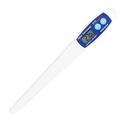 Image of Hygiplas 19249 Digital Water Resistant Thermometer Temperature Measurement, White, 15(W) x 200(L) mm
