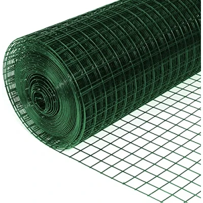 Image of FLODI. PVC Coated, Green Galvanised Wire Mesh Fencing Roll (50 cm x 10 m) 12.7 mm Mesh, Animal Enclosure Netting, Aviary Rabbit Hutch Garden Fencing, Fence Net