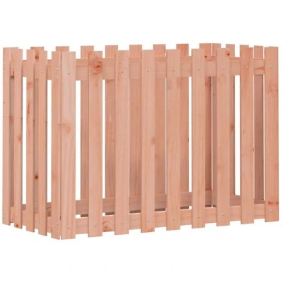 Image of vidaXL Garden Raised Bed with Fence Design 100x50x70 cm Solid Wood Douglas