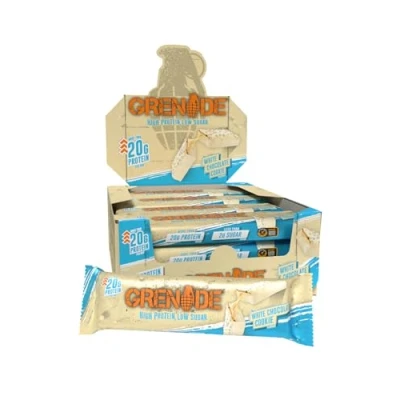Image of Grenade High Protein, Low Sugar Bar White Chocolate Cookie, 12 x 60 g