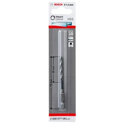 Image of Bosch Professional impact Control HSS Twist Drill Bit (for metal, 3.5 x 39 79 mm, accessories for drills)