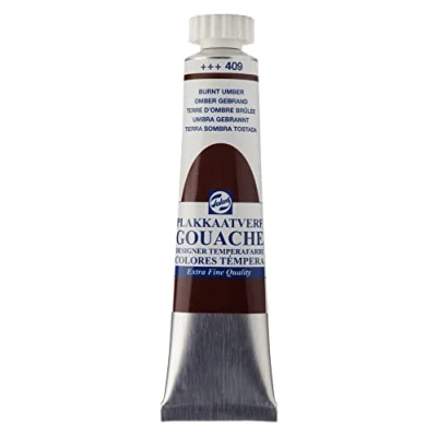 Image of Talens Gouache Extra Fine Quality Tube 20 ml Burnt Umber 409