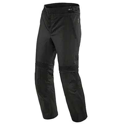 Image of Dainese Connery D Dry Pants, Waterproof Touring Knee Protectors, Wide Fit Motorcycle Pants For Men, Black/Black, 46