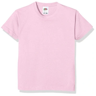 Image of Fruit of the Loom Unisex Kids Valueweight Short Sleeve T Shirt, Pink, 5 6 Years (Manufacturer Size:26)