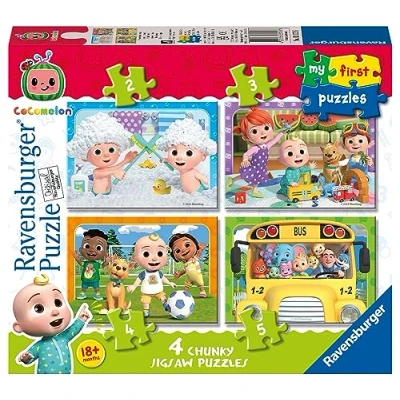 Image of Ravensburger Cocomelon First Jigsaw Puzzle (2, 3, 4, &amp; 5 Pieces) for Kids Age 18 Months Up