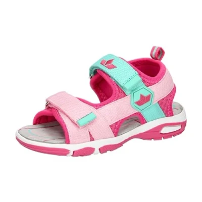 Image of LICO Palau Sandals for kids, Size: 6.5/7, Rose/pink/turquoise Textile