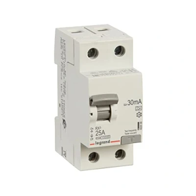 Image of Legrand 402036 FI Circuit Breaker 25 A, 30 mA Residual Current Breaker/RCD, 2 Pin A / mA, 1 Piece