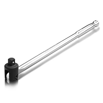 Image of Neiko 00206A 1/2&quot; Breaker Bar, 1/2 Inch Drive 24 Flex Head Chrome Moly Cr Mo, Lug Nut Wrench, Tire Cheater Bar