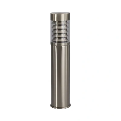 Image of Outdoor Lights &#039;Noemi&#039; (Modern) in Silver Made of Stainless Steel (1 Light Source, E27) from Lindby Pillar Lights, Garden Light, Path Bollard lamp,