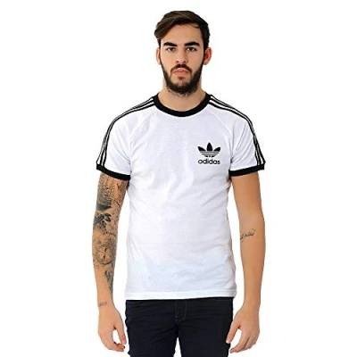 Image of adidas Sport ESS Tee Trefoil Mens Shirt Originals Retro Men&#039;s T White/Black, Sizes:S