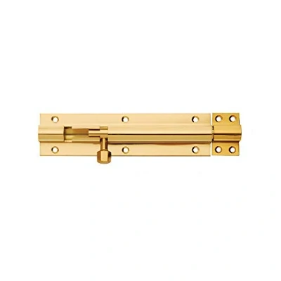 Image of 75 x 25mm Brass Straight Barrel Bolt Security Hardware