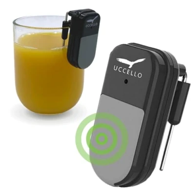 Image of Uccello Liquid Level Indicator Pouring Kitchen Aid with Two Stage SOUND and Vibrating Alarm for Partially Sighted Sensor Works Hot Cold Liquids Visually Impaired Gifts