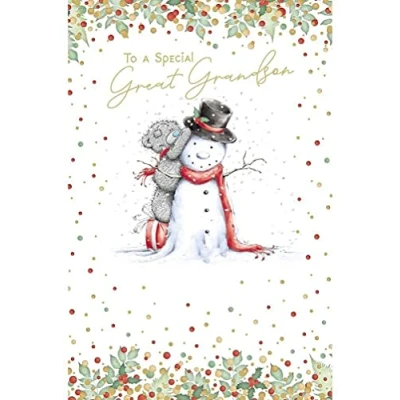 Image of Me To You Bear Special Great Grandson Christmas Card