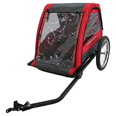 Image of Raleigh TRA030 Entrepid 2 Seater Children&#039;s Trailer for Bicycles in Red