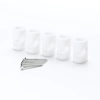 Image of 5 Pieces Wall and Ceiling Pins White for Textile Cable Bracket Monkey Swing Surface Mounted Holder Lamp DIY