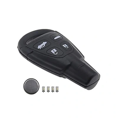 Image of OTOTEC Key Fob Case Repair Kit, Compatible with SAAB 9 3 2003 201, 5 2011 Remote 4 Button (Uncut Blade)