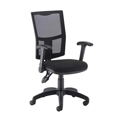 Image of Office Hippo Mesh Back Desk Chair, Ergonomic Home &amp; Chair With Height Adjustable Seat Flip Up Arms, Lumbar Support For Extra Comfort, Daily Use Computer Black