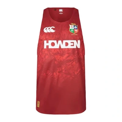 Image of 2024 2025 British and Irish Lions Poly Singlet (Red), Small 36&quot; Chest (92cm)