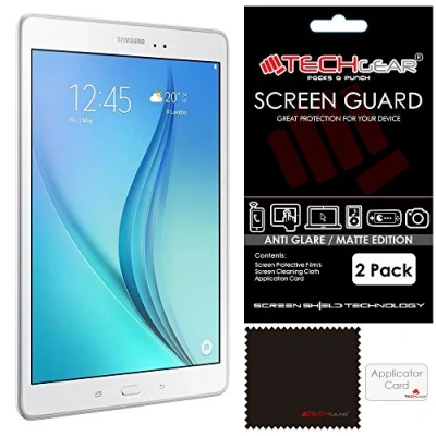Image of TECHGEAR [Pack of 2] Anti Glare Screen Protectors for Samsung Galaxy Tab A 9.7 Inch (SM T550 / SM T551 T555) Matte Lcd Protector Guard Covers With Cleaning Cloth &amp; Application Card