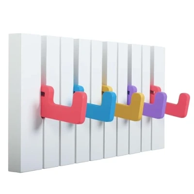 Image of RICOO Premium Coat Hooks for Kids, WM1885 S, Wall Mounted, Colorful Wooden Design 29x15x2cm Ideal Homes, Schools &amp; Kids’ Rooms