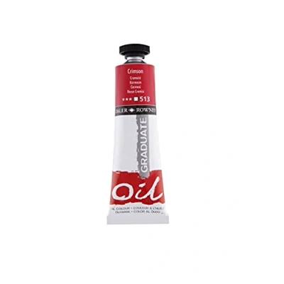Image of Daler Rowney Graduate Oil Paint, Aluminium Tube, 1.28oz 38 ml, Crimson
