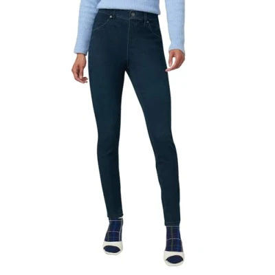 Image of HUE Women&#039;s Ultra Soft High Waist Denim Leggings Hosiery, Steely Blue Wash, M