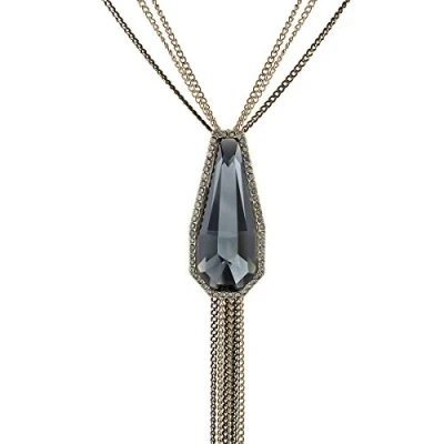 Image of Mecool Long Chain Necklace for Elegant Women Pendant with Created Crystals